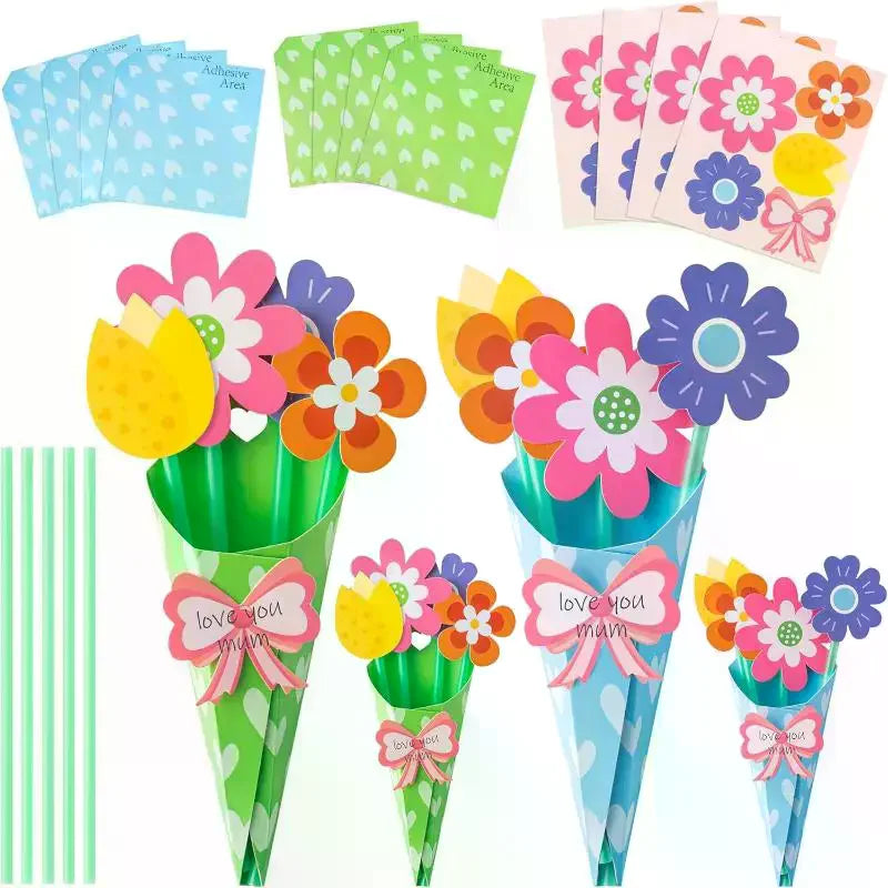 DIY Floral Bouquet Card Making Kit – Easy Assembly Craft Card Making Kit Qme