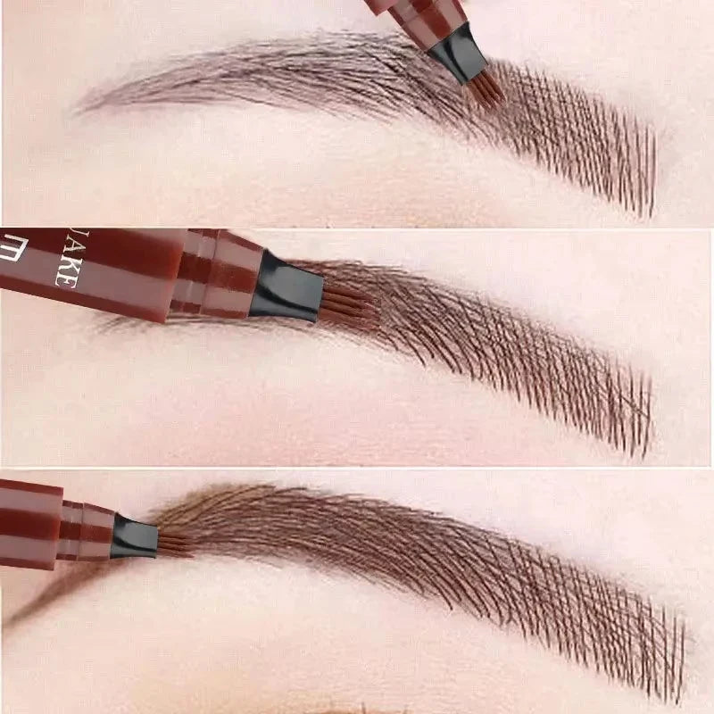 Four-Pronged Eyebrow Pencil – Long-Lasting & Smudge-Proof Eyebrow Pencil Qme