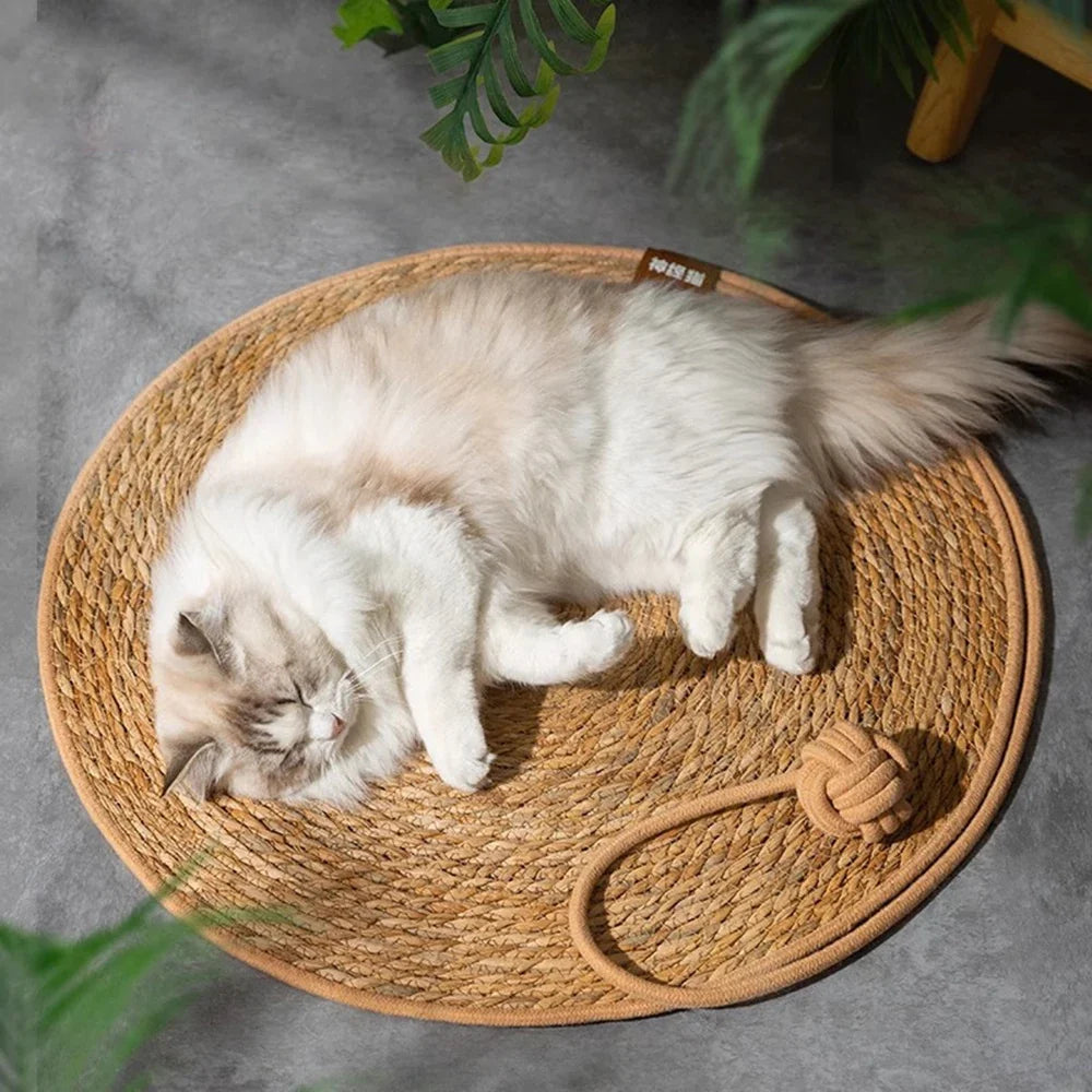 Rattan Cat Scratcher Mat Board – Nail Care & Furniture Guard Cat Scratcher Mat Qme