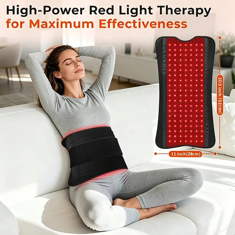 140 LED Red Light Therapy Belt 660nm 850nm Near Infrared Light Therapy Belt Qst
