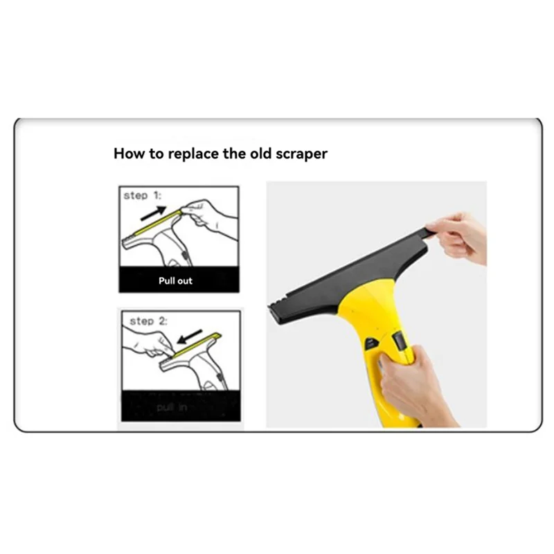 Window Cleaner Spray Bottle, Microfibre Mop & Scraper Set Window Cleaning Kit Qst