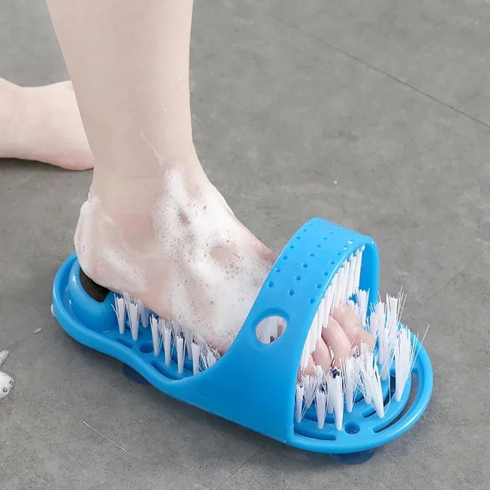 Shower Foot Scrubber Massager & Exfoliating Bath Brush Foot Scrubber Brush Qme 1pc Plastic