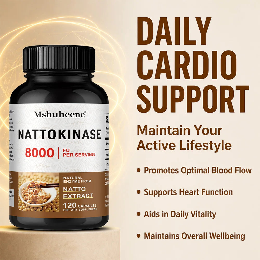 Nattokinase 400mg Capsules – Daily Cardiovascular Enzyme Supplement Enzyme Supplement Qst