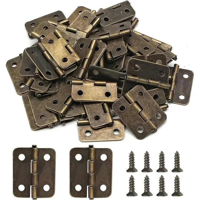 Mini Retro Decorative Hinges for Wooden Boxes & Jewelry Cases Decorative Mini Hinges Qme