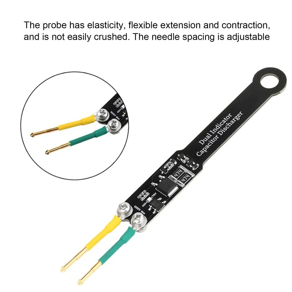 Capacitor Discharge Pen AC/DC Dual LED Adjustable Pins | Safety Tool Capacitor Discharge Pen Qst