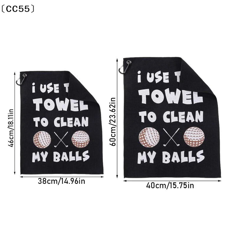Color Printed Microfiber Golf Towel with Carabiner Clip Golf Towel Qst