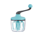 Hand-Crank Egg Whisk – Portable Semi-Auto Baking Mixer Hand-Crank Whisk Qme green