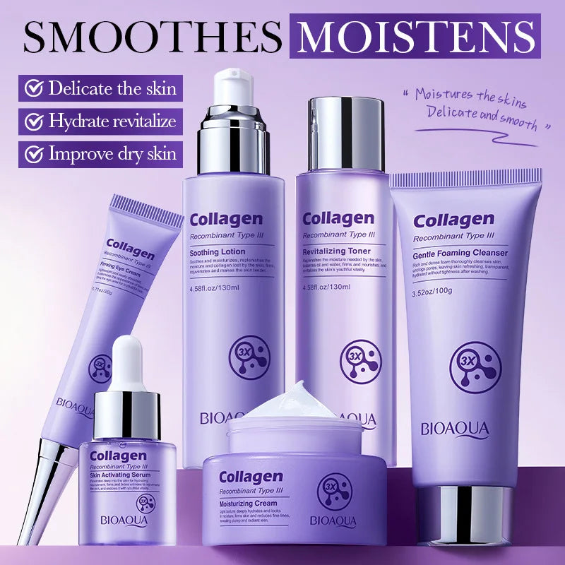 Qme Collagen Anti-Aging Firming 6-Piece Skincare Set Anti-Aging Skincare Set Qme