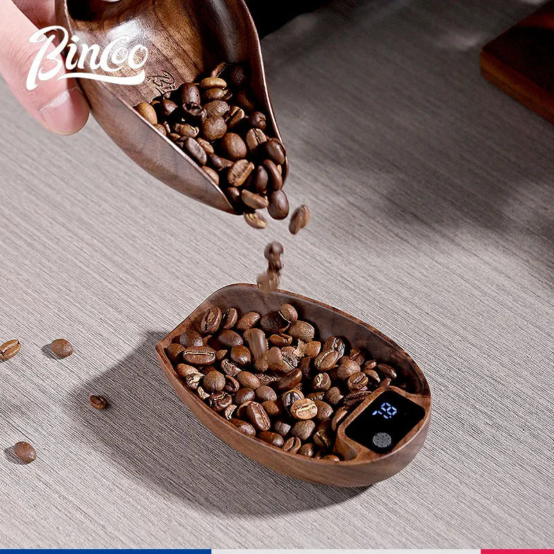 Bincoo Intelligent Electronic Scale Kitchen Scale Professional Coffee Scale Portable Bean Tray Precise 0.1g Weight Rechargeable Qst