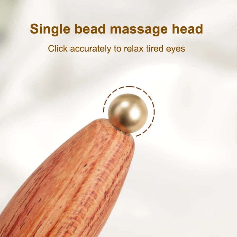 Mini Lotus Seedpod Gua Sha Tool – Brass & Wood Facial Massager Gua Sha Massager Qme