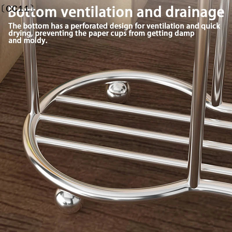 Metal Disposable Paper Cup Holder & Dispenser for Kitchen Cup Dispenser Holder Qme