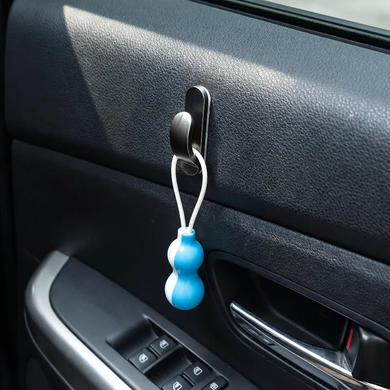 Self Adhesive Car Hooks Organizer – Cables, Keys & Headphones Adhesive Hook Organizer Qme