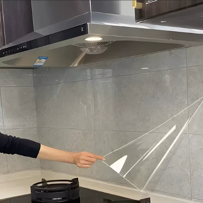 Transparent Electrostatic Kitchen Wall Protective Film Kitchen Wall Film Qme
