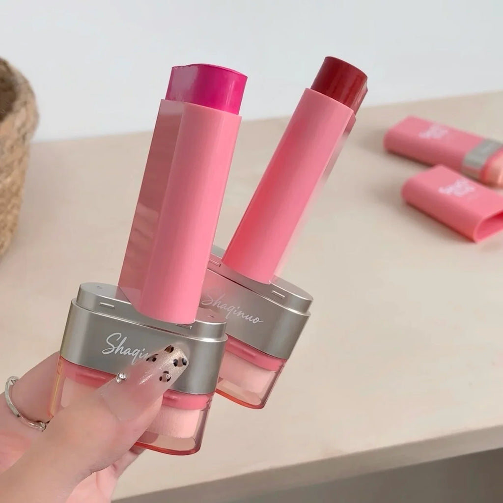 SHAQINUO Rotating Cream Blush Stick – Natural, Long-Lasting Cream Blush Stick Qme