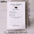 Love & Wisdom Game Cards | Graduation Tabletop Game for Students Tabletop Card Game Qme White-50Pcs