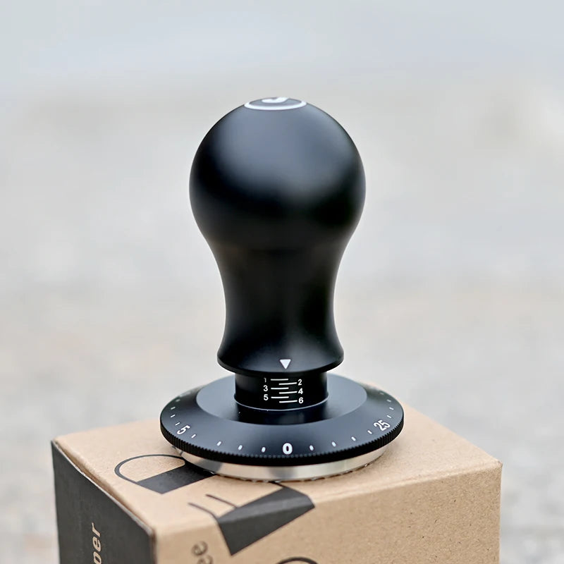 Jaffee 58.5mm Adjustable Espresso Tamper – Anti-Bias Waffle Base Espresso Tamper Qst