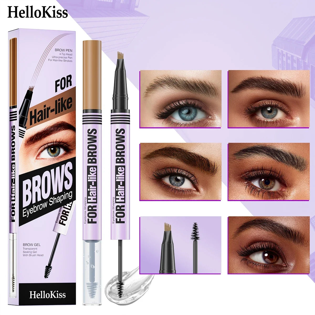 Qme Double-Ended Waterproof Eyebrow Pencil – 5 Shades Eyebrow Pencil Qme