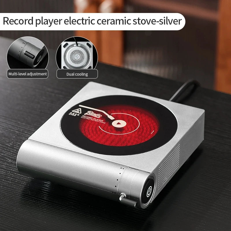 Bincoo 800W Mini Ceramic Infrared Electric Stove for Moka Pot Electric Ceramic Stove Qst sliver