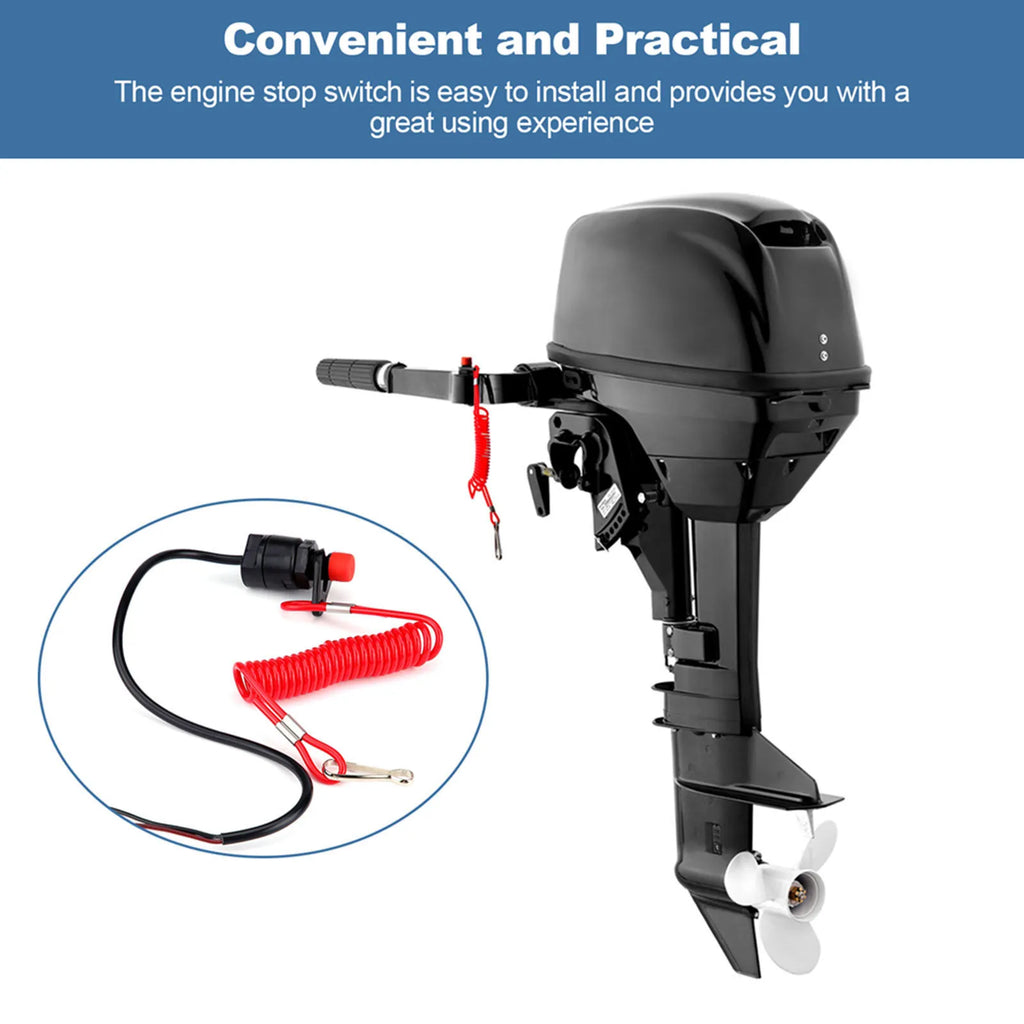 Engine Kill Switch with Safety Tether Lanyard – ATV Motorcycle Engine Kill Switch Qst