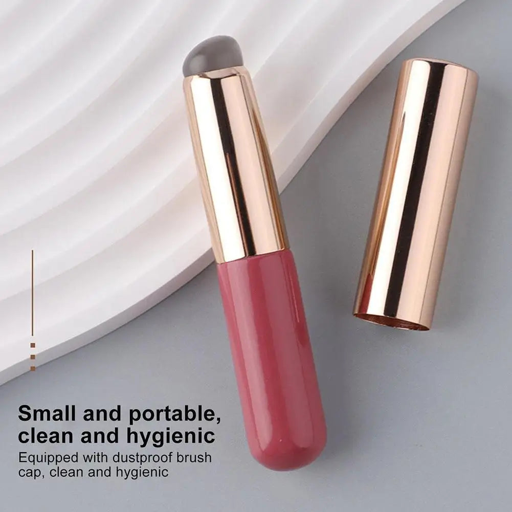 Silicone Lip Brush – Balm, Gloss & Concealer Applicator Lip Makeup Brush Qme