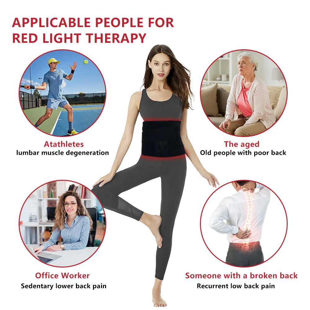360 LED Red & Infrared Light Therapy Belt – Wearable Body Wrap LED Therapy Belt Qst