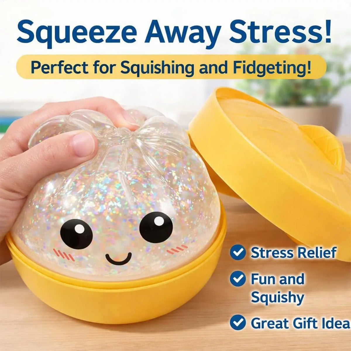 Squeeze Dumpling Toy – Fun Squishy Gift for Kids & Adults Novelty Squeeze Toy Qme