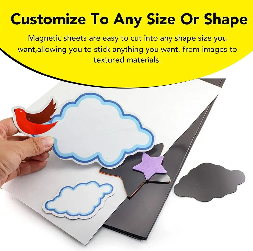 Adhesive Flexible Magnetic Sheets – Photo Magnet Backing for Crafts Adhesive Magnet Sheets Qme