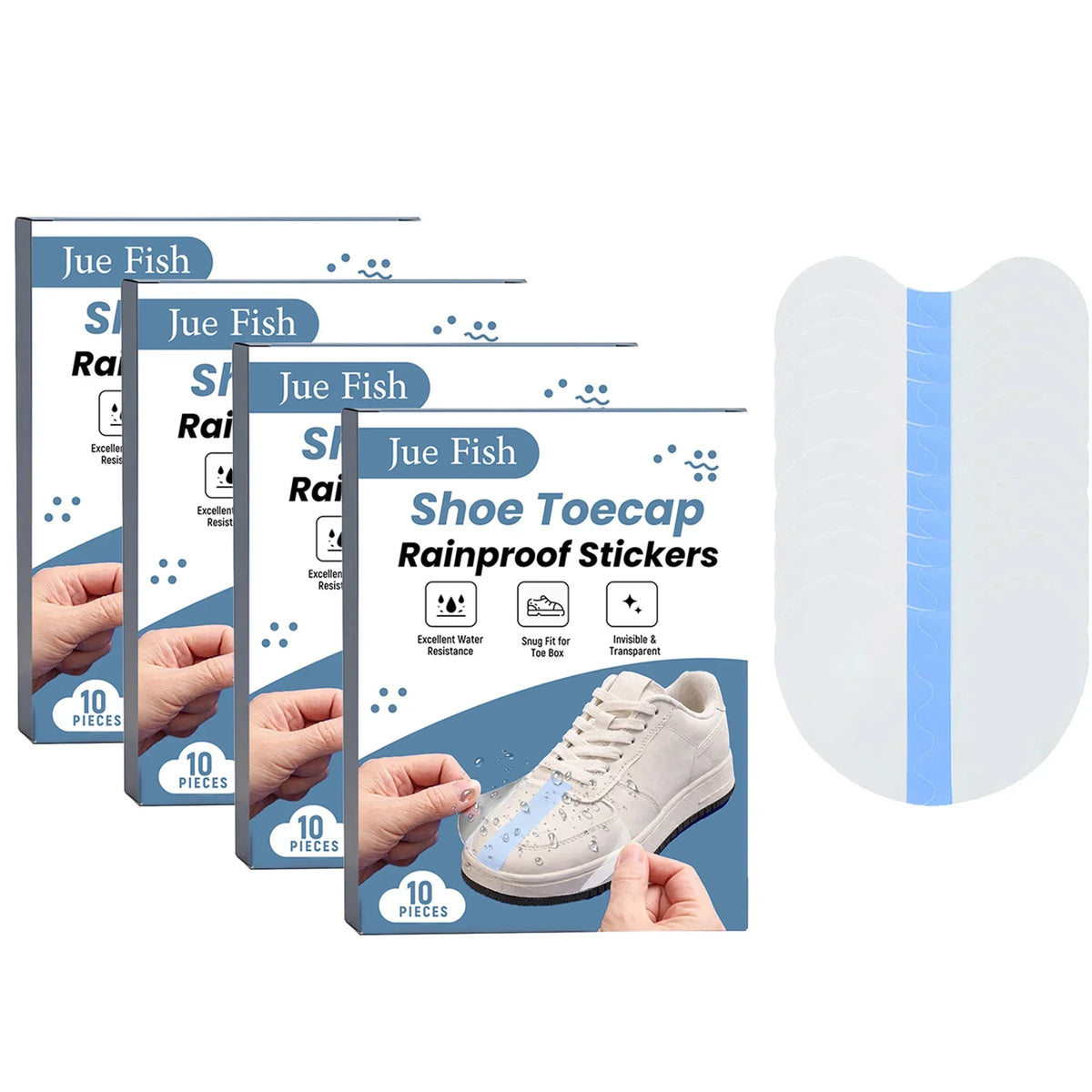 Waterproof Shoe Toe Cap Protector Sticker | Anti-Scratch Guard Shoe Toe Protector Qme 40PCS Boxed