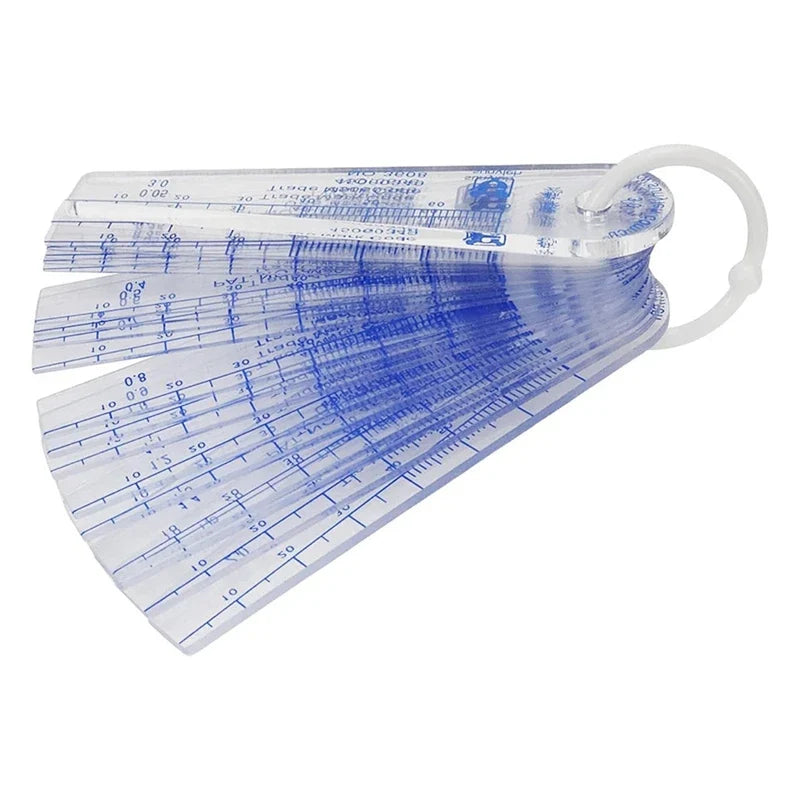 Plastic Feeler Gauge 21 Leaf Metric 0.05–3mm Gap Tool | Qme Feeler Gauge Tool Qme As Shown