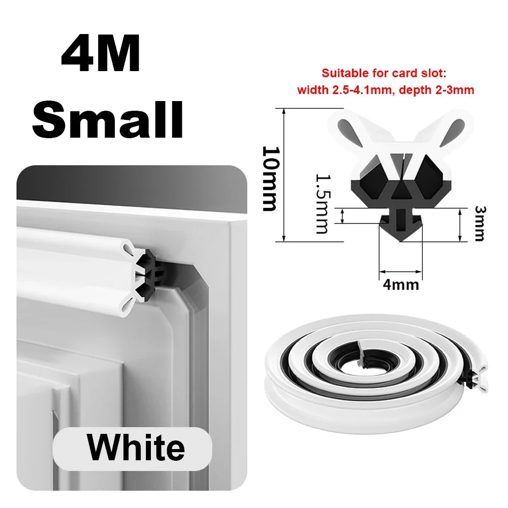 4M TPE Window Sealing Strip – Weatherstrip Gap Insulation Window Weatherstrip Seal Qme Small White 2pcs