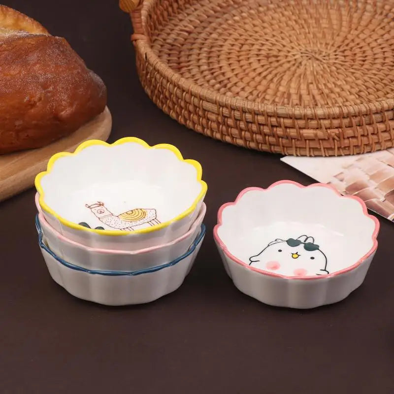 Ceramic Condiment Dishes | Microwave & Dishwasher Safe, 4 Colors Ceramic Condiment Dish Qme