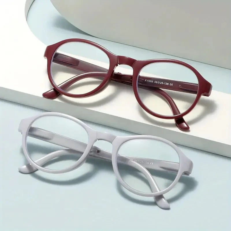VOPHA L12 Foldable Auto-Adjust Round Reading Glasses Unisex Reading Glasses Qst