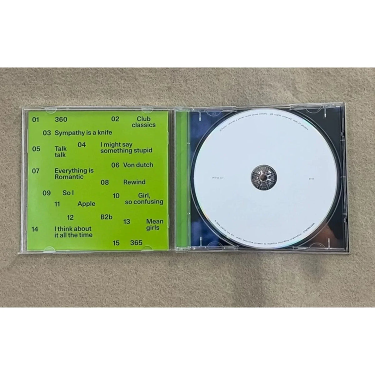 Western Electronic Music CD – Minimalist Fluorescent Green Music CD Qme