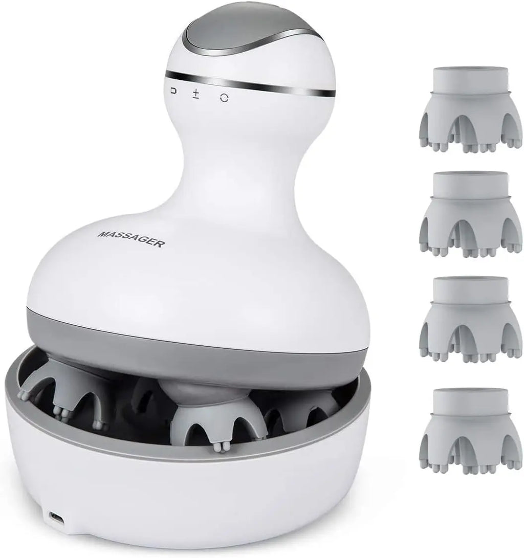 VIMYSHOW Cordless Electric Scalp Massager – 4 Modes, IPX7 Electric Scalp Massager Qst