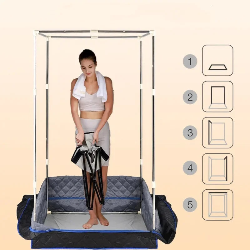 Portable Full Body Steam Sauna Tent 2L Generator Remote Control Portable Steam Sauna Qst