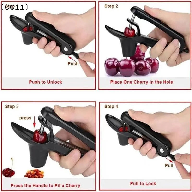 Food Grade Cherry Pitter Seed Remover – One-Hand Operation Tool Cherry Pitter Tool Qme