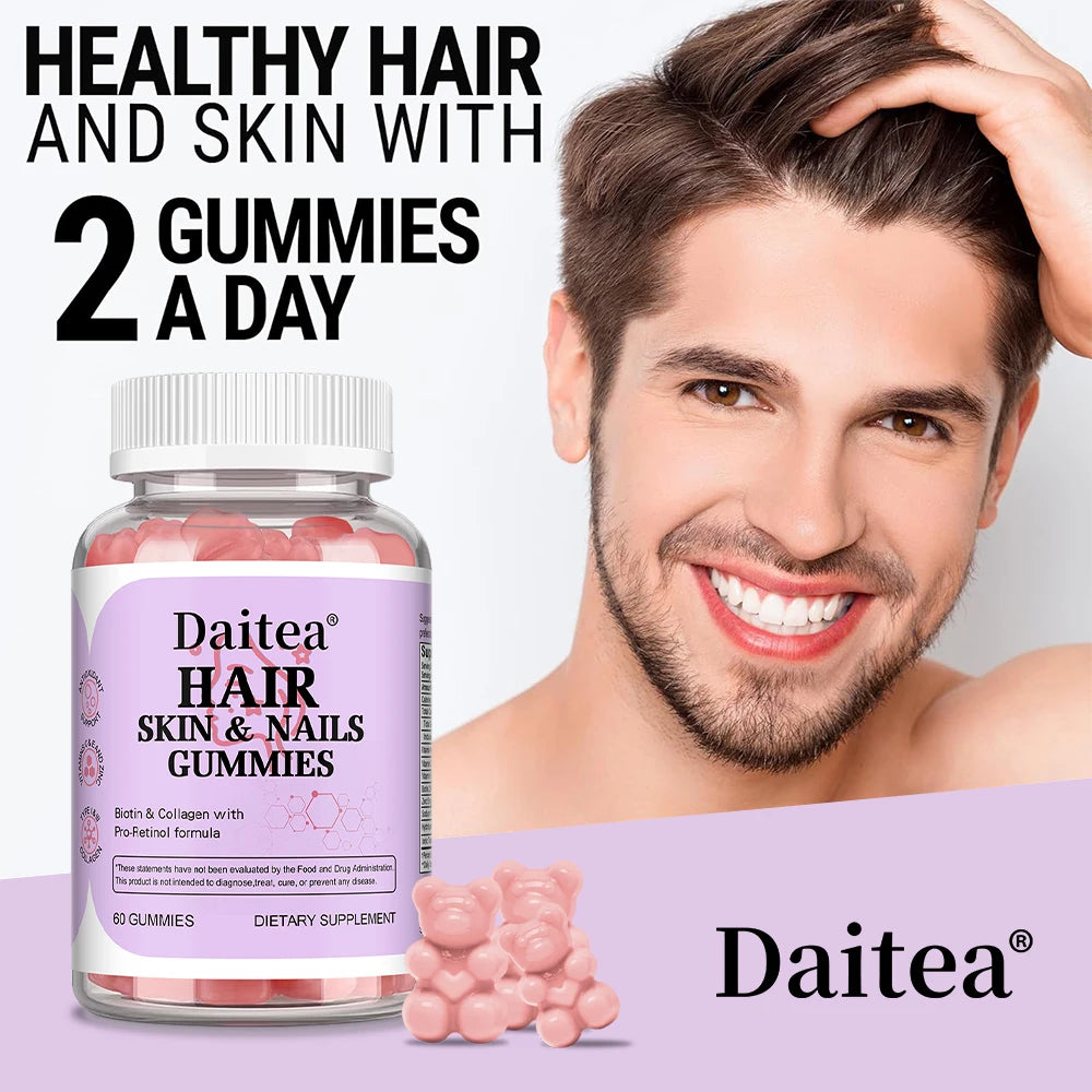 Collagen Gummies with Vitamin C & Biotin – Hair, Skin & Nails Collagen Supplement Gummies Qst