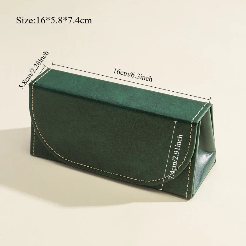 Premium PU Leather Large Capacity Men's Eyeglass Case Eyeglass Case Qme