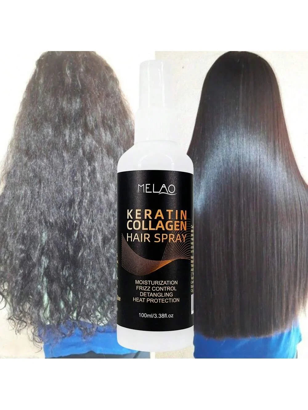 MELAO Collagen Keratin Leave-In Hair Spray | Repair & Strengthen Leave-In Hair Spray Qme