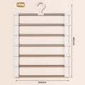 Foldable Trouser Rack – Stainless Steel Closet Ladder Hanger Trouser Rack Hanger Qme 7 Layers