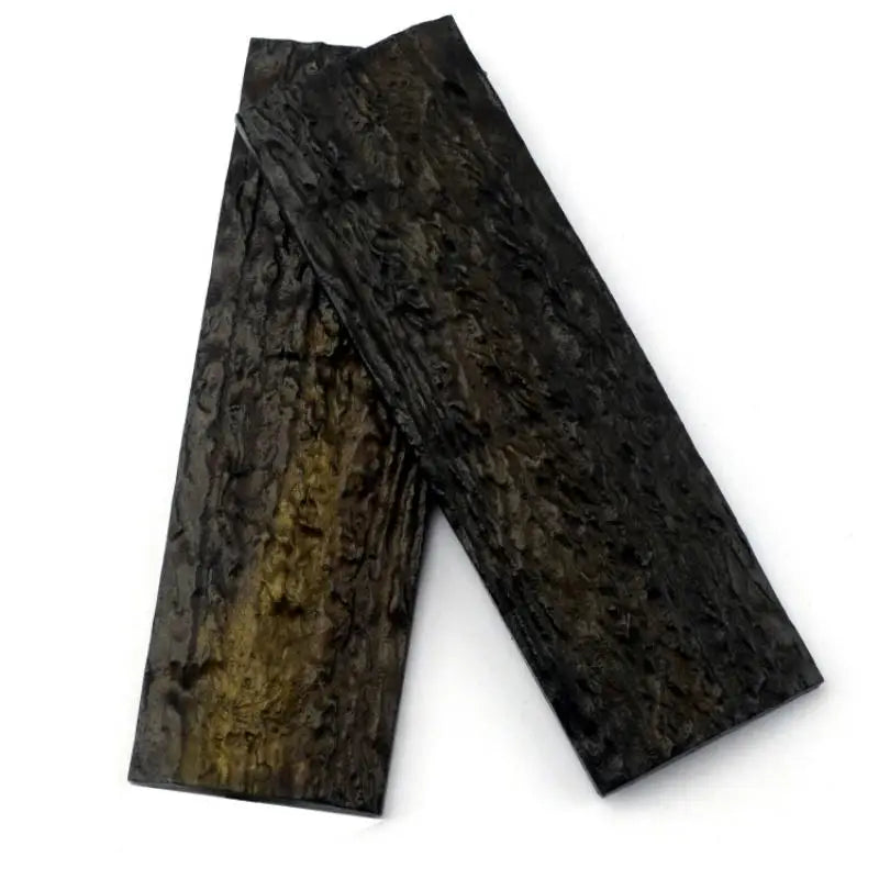 POM Resin Antler Horn Knife Handle Scales Slabs – 1 Pair DIY Knife Handle Scales Qst Brown