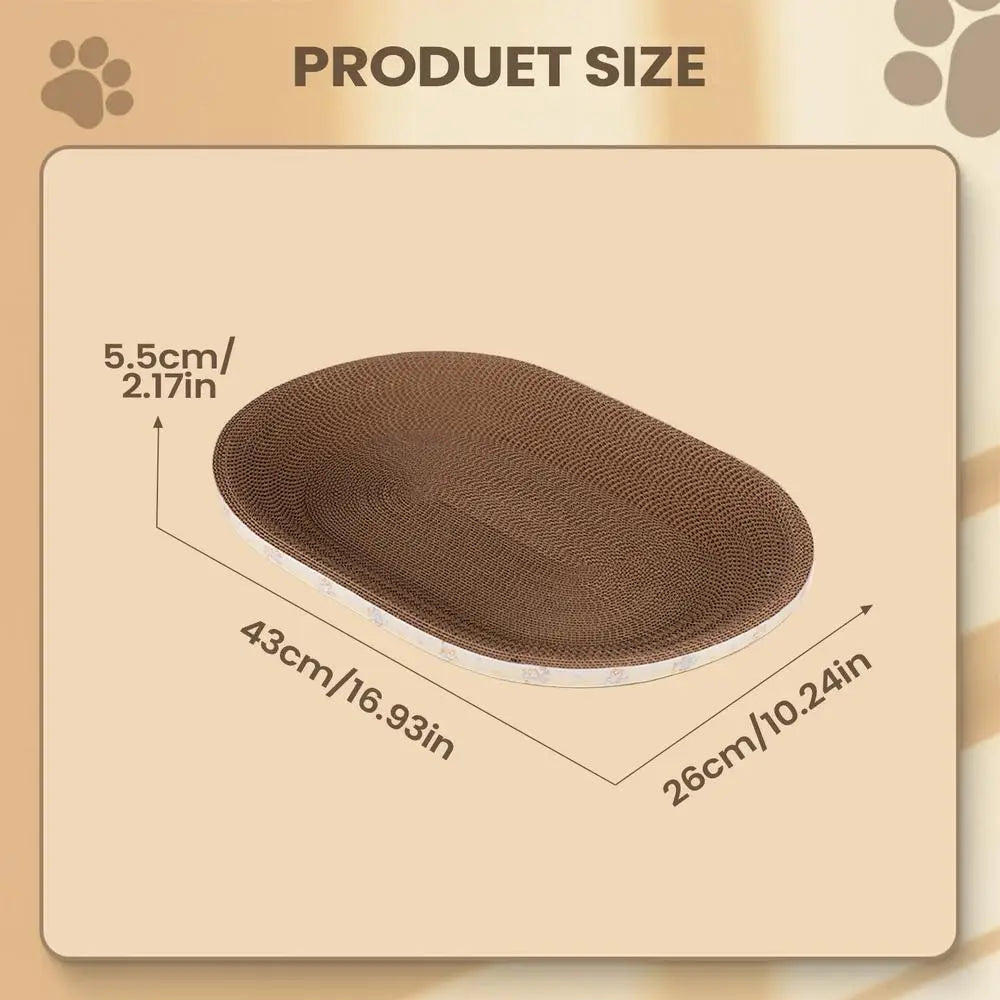 Cat Cardboard Scratcher – Corrugated Furniture Protector Pad Cat Scratcher Pad Qme 43x26cm