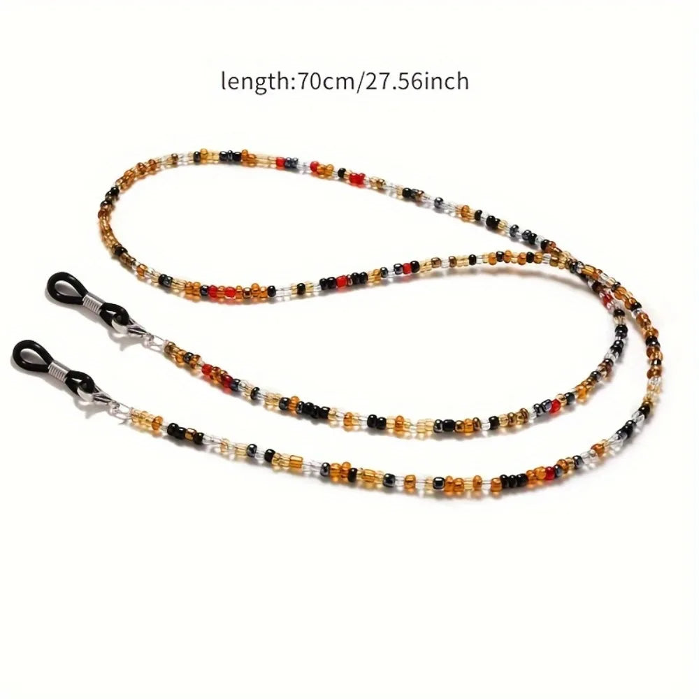 Beaded Glasses Chain Neck Strap – Anti-Drop Eyeglass Lanyard Eyeglass Chain Lanyard Qme