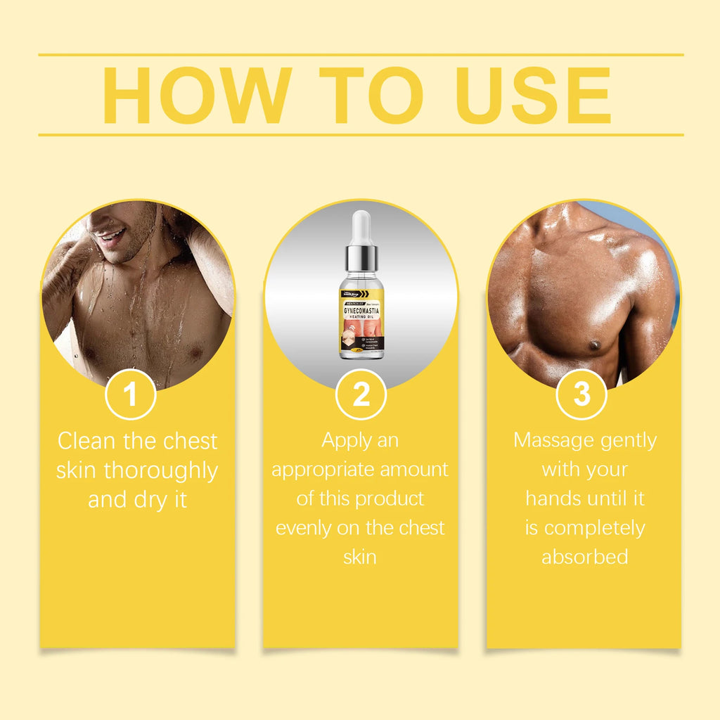 Men's Chest Firming Sculpting Massage Oil 30ml | South Moon Body Sculpting Oil Qst