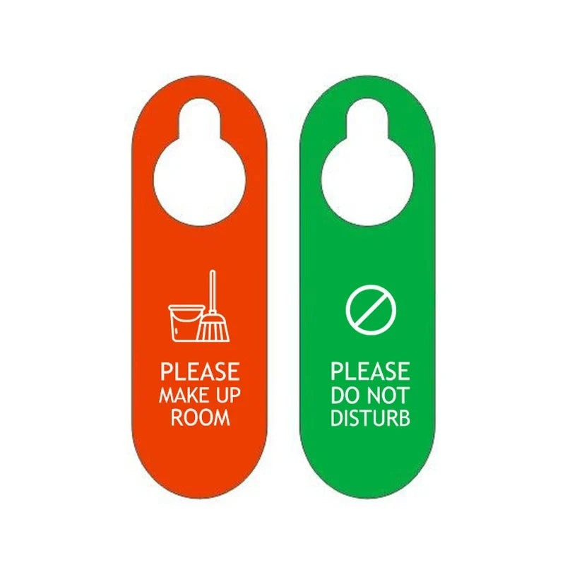 Double-Sided Hotel Door Sign – Make Up Room & Do Not Disturb Door Hanging Sign Qme