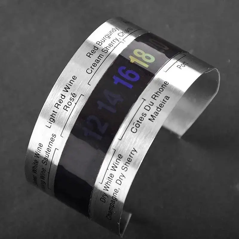 Wine Bottle Collar Thermometer – LCD Snap-On Bar Tool Wine Bottle Thermometer Qme