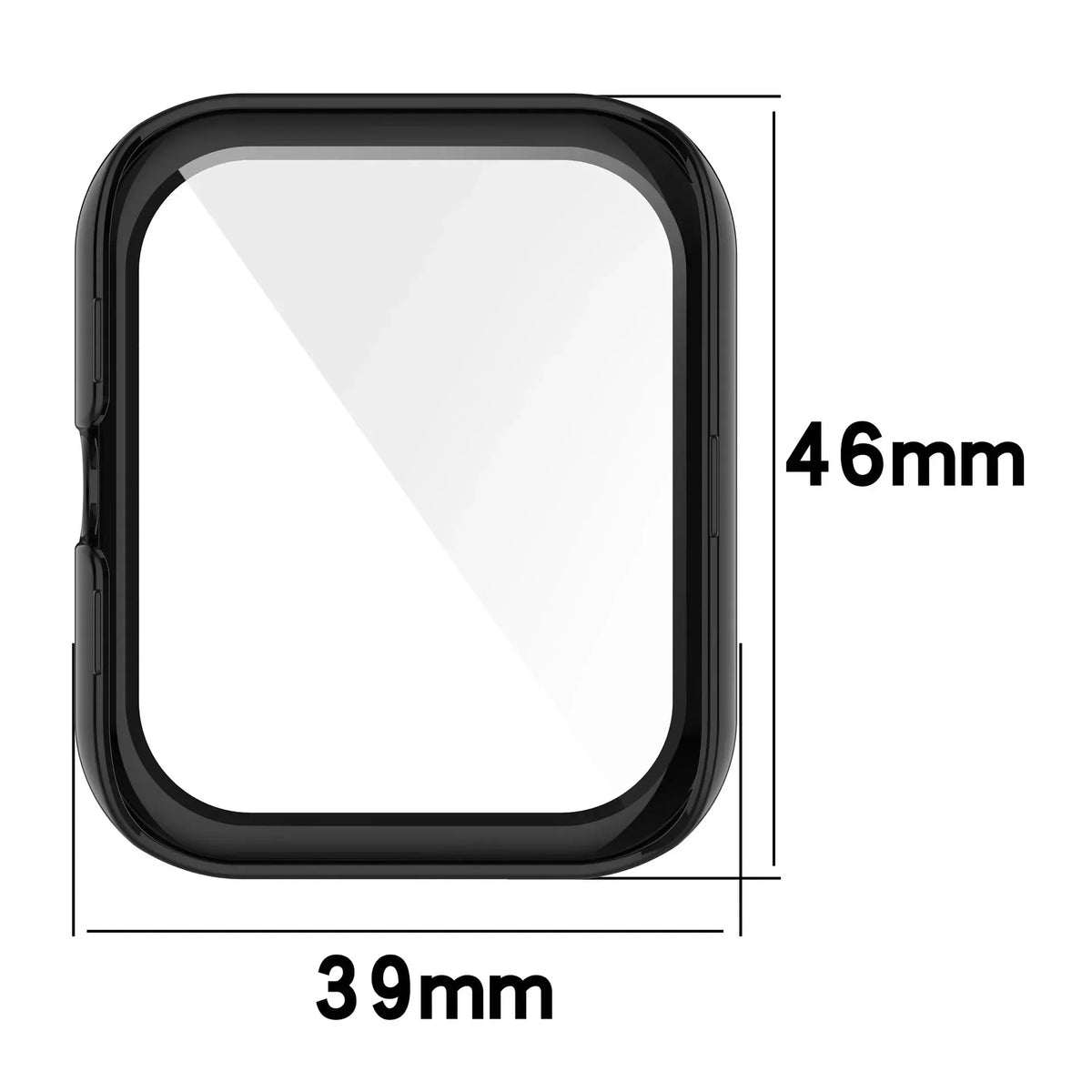 Amazfit Bip 3 & Bip 3 Pro PC Protective Screen Cover & Frame Smartwatch Screen Protector Qme