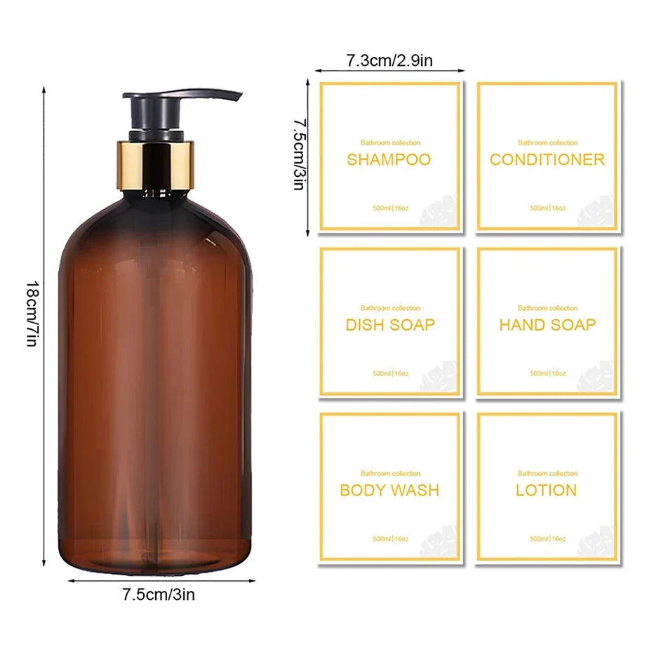 Refillable Shower Dispenser Pump Bottles – Clear Set Shower Dispenser Set Qme