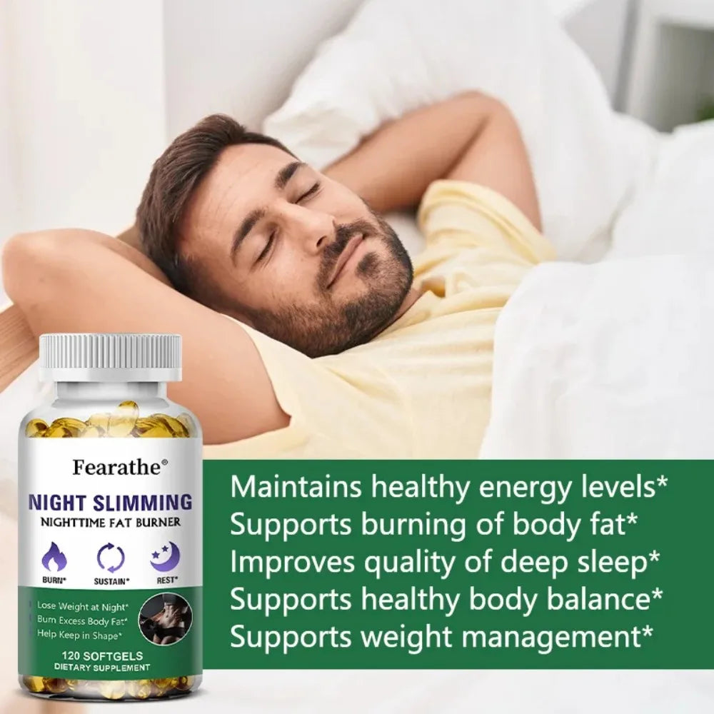 Fearathe Night Metabolic Support Capsules – Non-GMO Collagen Wellness Supplement Qst