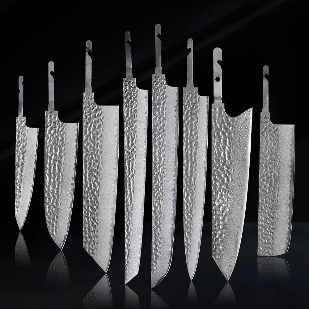 TURWHO Damascus VG10 Knife Blank Blade – DIY Kitchen Knife Knife Blank Blade Qst